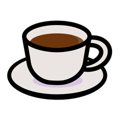 シンプルでかわいいコーヒーのイラスト
