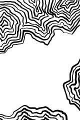 Modern black and white abstract wave line pattern. Vector illustration. Copyspace.