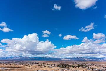 Fototapeta na wymiar clouds over the desert