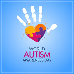 World Autism Awareness Day. autism sign background