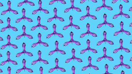 seamless background with irises on a blue background