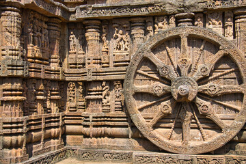 Fototapeta na wymiar Konarak Sun Temple is dedicated to the Hindu God Surya