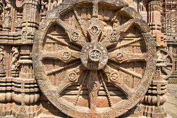 Fototapeta na wymiar Konarak Sun Temple is dedicated to the Hindu Sun God Surya