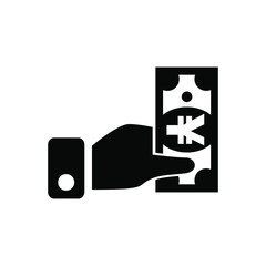 Yen cash payment icon
