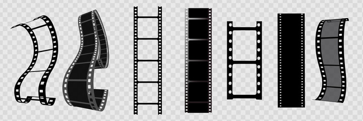 Cinema vector template. Movie reel frame. Film stip.