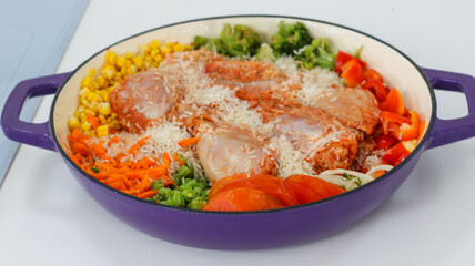 Frango com legumes