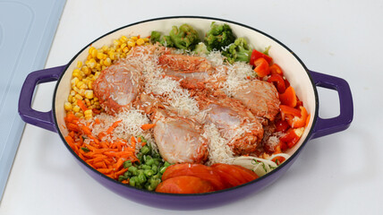 Frango com vegetais