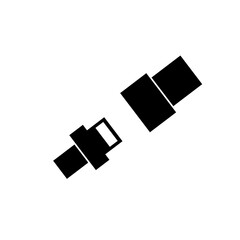 Seat belt icon black color  illustration