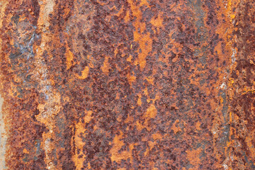 The part of the metal surface that has been corroded by rust.