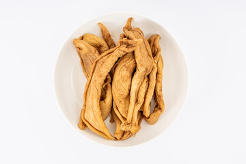 A dish of dried radishes