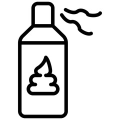 Aerosol spray bottle in linear vector
