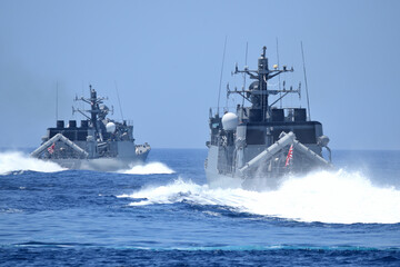 Japanese military patrol boat.
