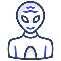 Extraterrestrial icon design vector of space avatar