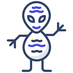 Space alien icon design vector of space avatar