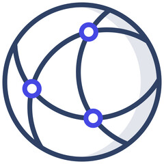 Trendy icon design of globe vector 
