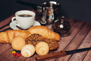 sweet pastries breakfast desserts coffee cup tradition