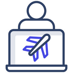 An icon design of travel agent