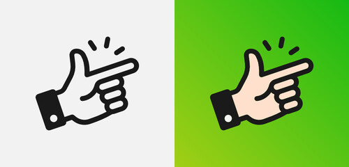 Finger snapping easy symbol icon vector illustration.