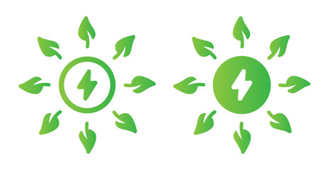 Green power plant energy icon vector illustration. Ecology concept.