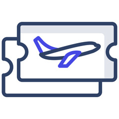 Aeroplane on coupon, concept of travel tickets