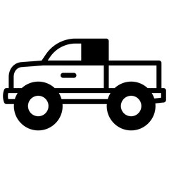 Vector design of pickup van, editable icon