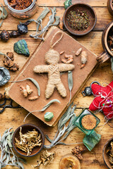 Obraz na płótnie Canvas Magic voodoo doll for ritual