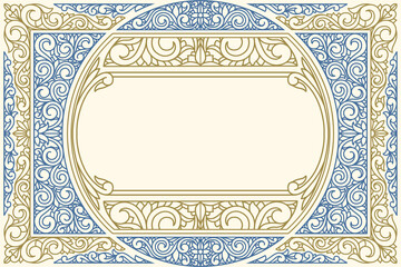 Vintage ornate elegant decorative card