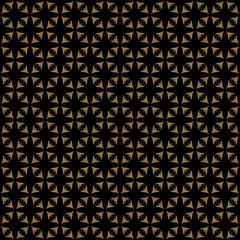 Seamless of  diagonal leaf pattern. Design modular tile gold on black background. Design print for illustration, texture, wallpaper, background. 