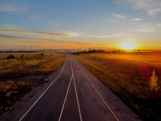 Sunset road cloud