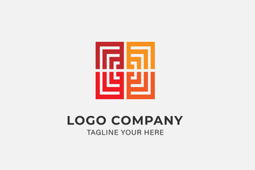 Premium Abstract logo square , square logo design symbols, modern logo and business cards template