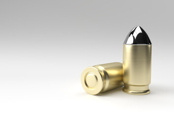 3D Render bullet Icon Design.