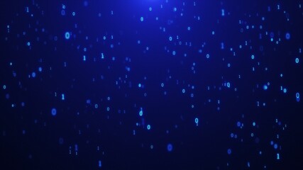 Digital binary data, streaming code matrix background. concept, programming coding hacker cyberspace.