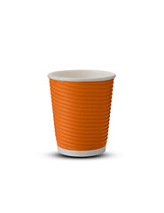 coffee paper cup on white background