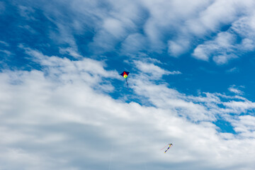 Colorful Kites flying over the sky