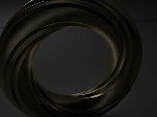 3D Rings on dark background