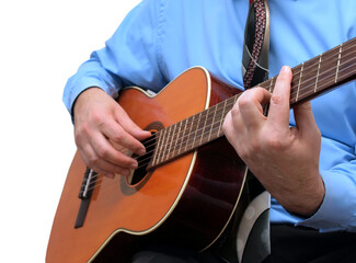 man playing guitar