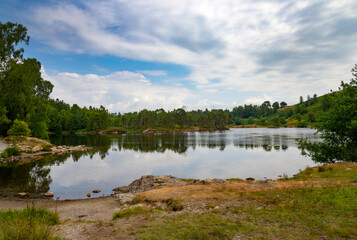 Tarn Hows Lake near Coniston, Lake District , Cumbria, England, UK