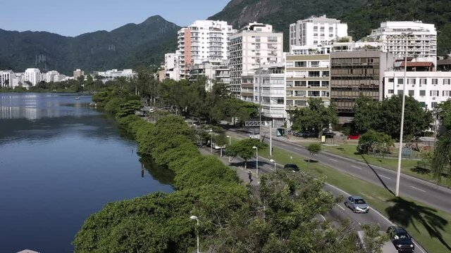 City of Rio de Janeiro, district of Lagoa. Borges de Medeiros avenue. Brazil.