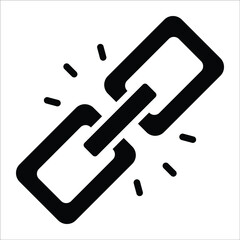 web link glyph modern illustration