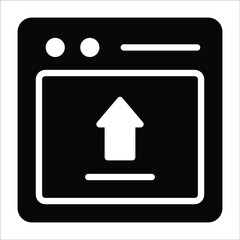 data upload glyph modern illustration