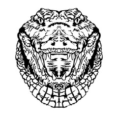 Crocodile head vector, perfect for tshirt design