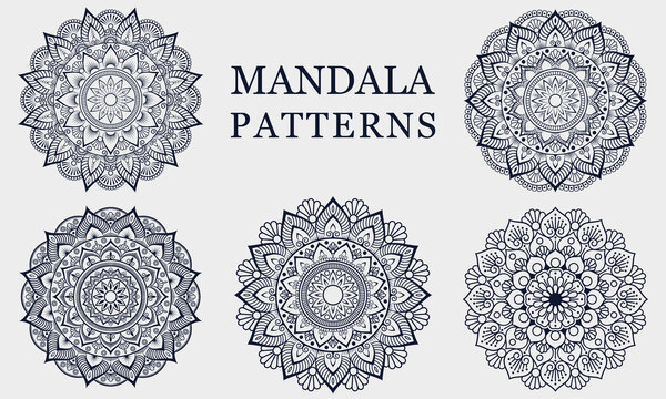 Ornamental mandala patterns with unique design