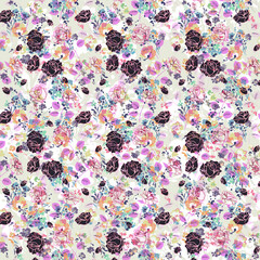 Cherry blossom seamless pattern. Fabric texture pattern with seamless flowers