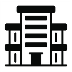 Commercial building glyph icon,  real estate  web and mobile icon.