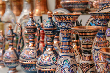 souvenirs, copper ornaments, coffee grinder from Mostar