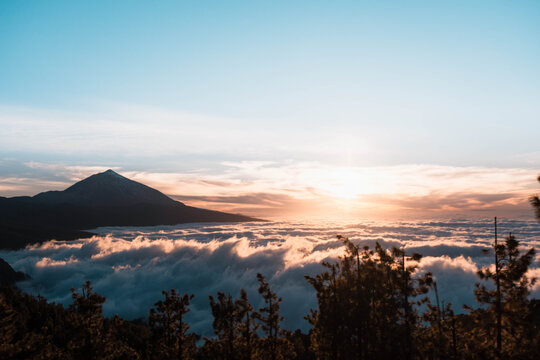 Chipeque viewpoint in Tenerife at sunset