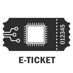 Fototapeta na wymiar E-ticket vector icon