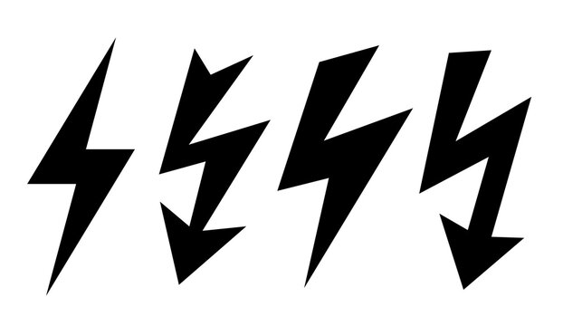 Thunder bolt vector icon