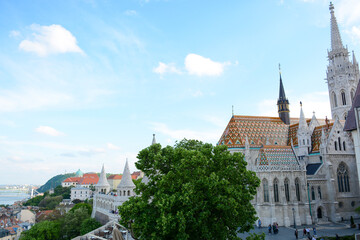Budapest, Hungary - June 20, 2019: Castle District located on Buda side of the city
