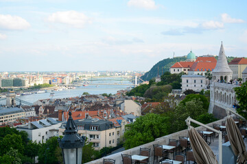 Fototapeta premium Budapest, Hungary - June 20, 2019: Castle District located on Buda side of the city